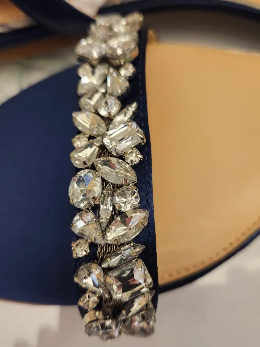 Jewel Badgley Mischka Navy Satin 